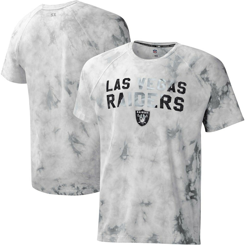 Las Vegas Raiders MSX by Michael Strahan Resolution Tie-Dye Raglan T-Shirt | NFL On sale