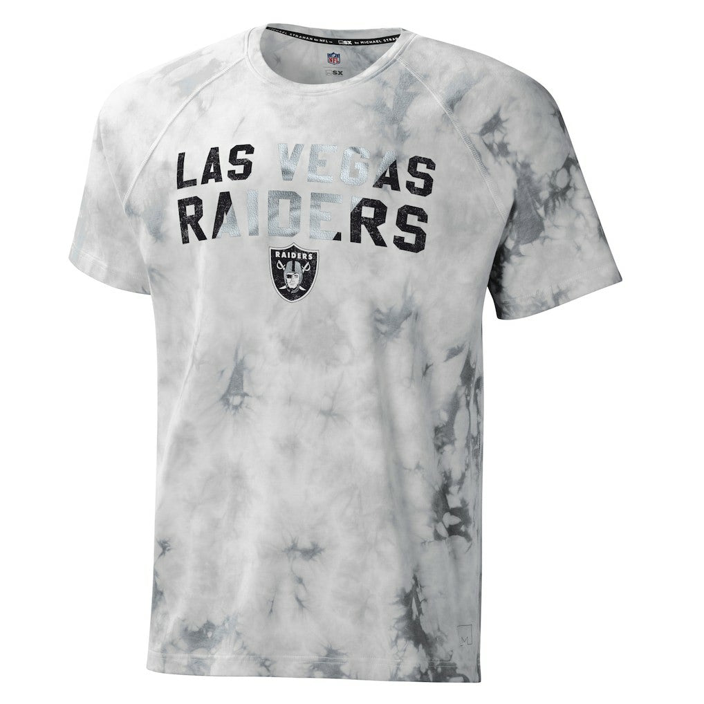 Las Vegas Raiders MSX by Michael Strahan Resolution Tie-Dye Raglan T-Shirt | NFL On sale
