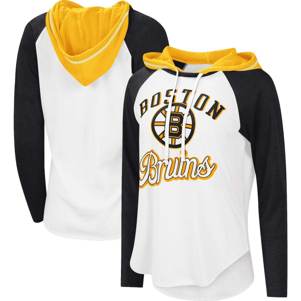 Boston Bruins G-III 4Her by Carl Banks Women's MVP Raglan Lightweight Hooded T-Shirt -  NHL T-shirts