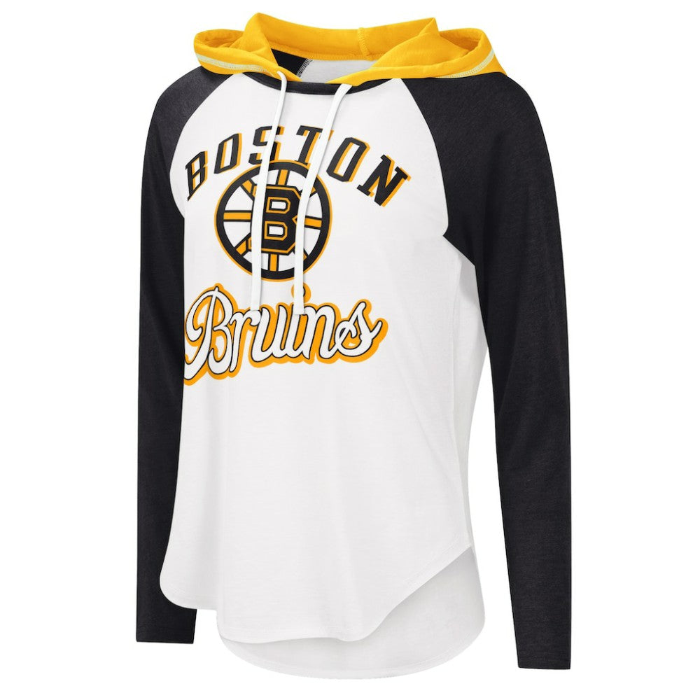Boston Bruins G-III 4Her by Carl Banks Women's MVP Raglan Lightweight Hooded T-Shirt -  NHL T-shirts