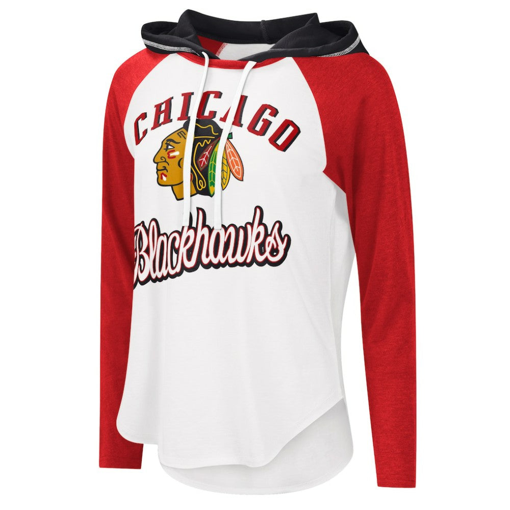 Chicago Blackhawks G-III 4Her by Carl Banks Women's MVP Raglan Lightweight Hooded T-Shirt -  NHL T-shirts