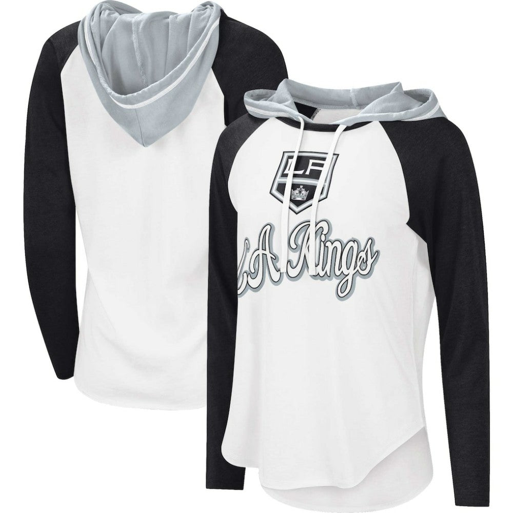 Los Angeles Kings G-III 4Her by Carl Banks Women's MVP Raglan Lightweight Hooded T-Shirt -  NHL T-shirts