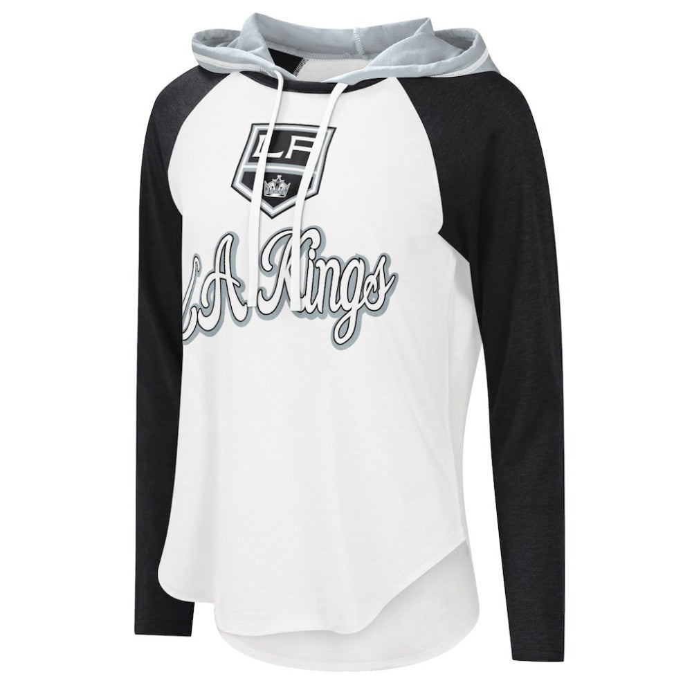 Los Angeles Kings G-III 4Her by Carl Banks Women's MVP Raglan Lightweight Hooded T-Shirt -  NHL T-shirts