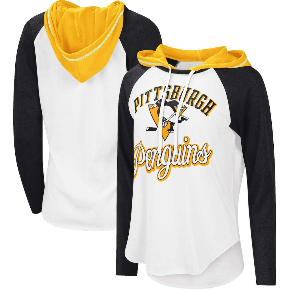Pittsburgh Penguins G-III 4Her by Carl Banks Women's MVP Raglan Lightweight Hooded T-Shirt -  NHL T-shirts