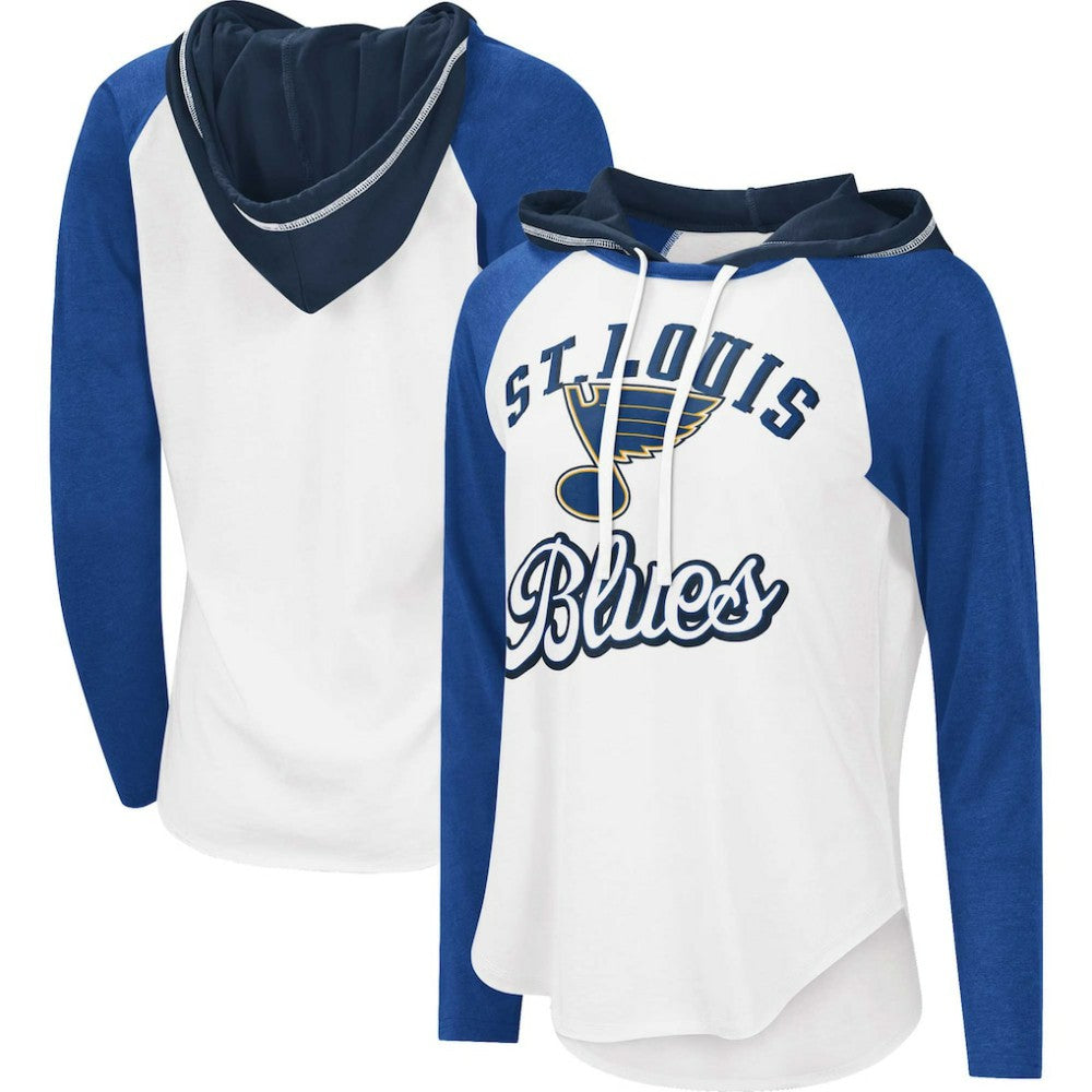 St. Louis Blues G-III 4Her by Carl Banks Women's MVP Raglan Lightweight Hooded T-Shirt -  NHL T-shirts