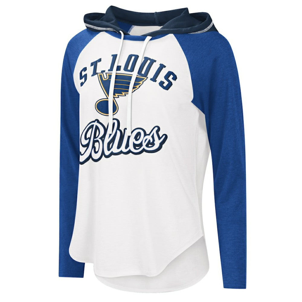 St. Louis Blues G-III 4Her by Carl Banks Women's MVP Raglan Lightweight Hooded T-Shirt -  NHL T-shirts
