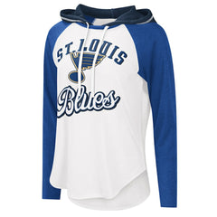 St. Louis Blues G-III 4Her by Carl Banks Women's MVP Raglan Lightweight Hooded T-Shirt -  NHL T-shirts