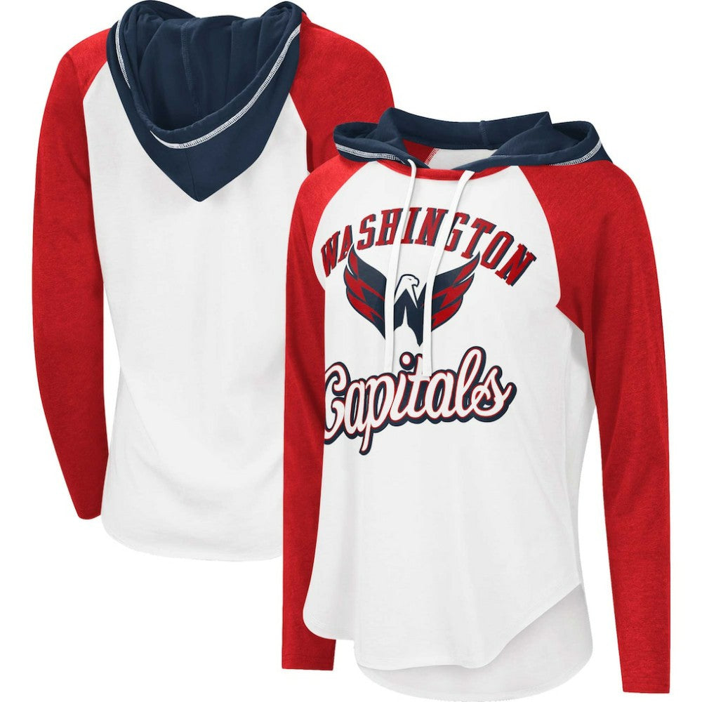 Washington Capitals G-III 4Her by Carl Banks Women's MVP Raglan Lightweight Hooded T-Shirt -  NHL T-shirts