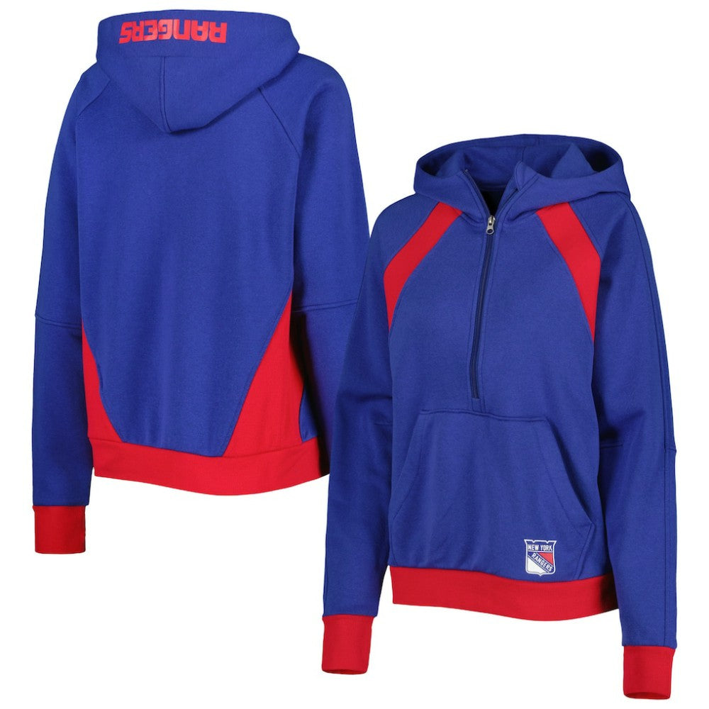 New York Rangers Starter Women's Wishbone Half-Zip Hoodie -  NHL Hoodies
