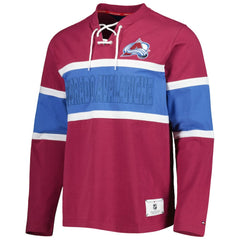 Colorado Avalanche Tommy Hilfiger Walter Lace-Up Long Sleeve Top -  NHL