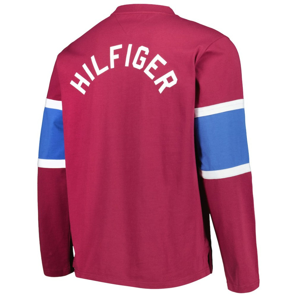 Colorado Avalanche Tommy Hilfiger Walter Lace-Up Long Sleeve Top -  NHL