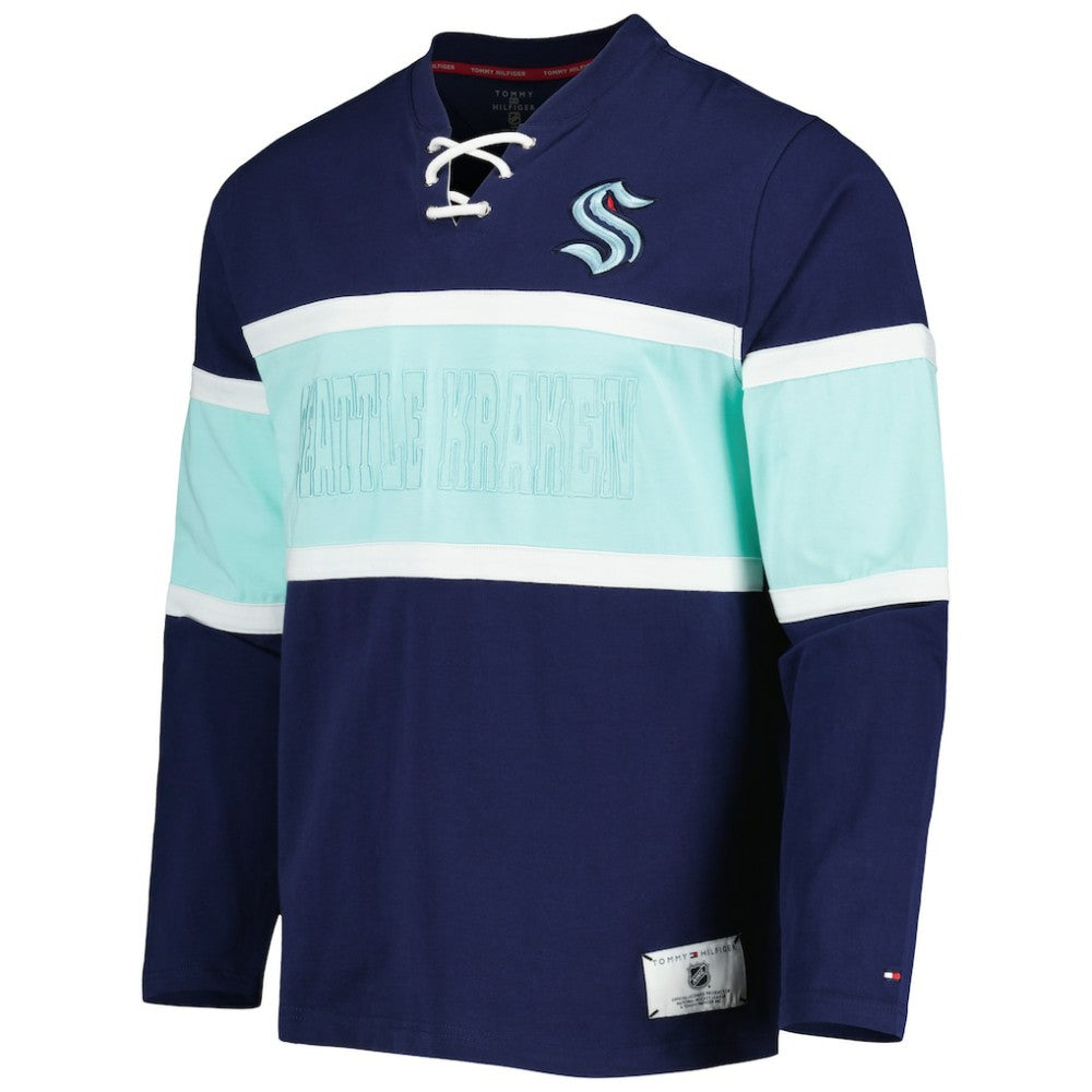 Seattle Kraken Tommy Hilfiger Walter Lace-Up Long Sleeve Top -  NHL