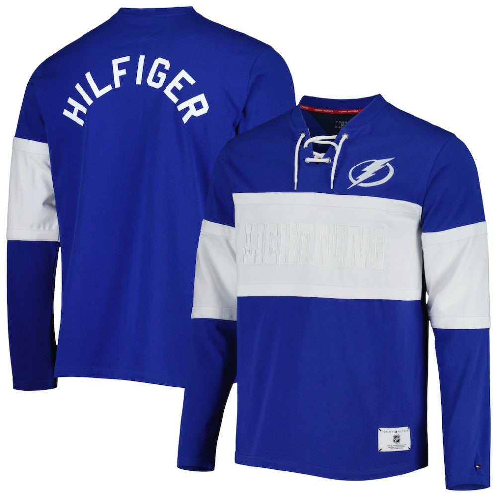 Tampa Bay Lightning Tommy Hilfiger Walter Lace-Up Long Sleeve Top -  NHL