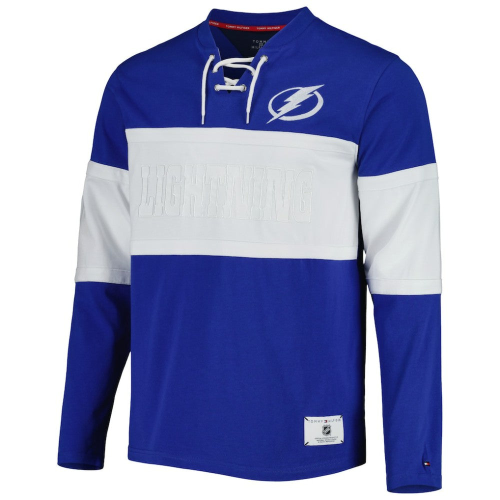 Tampa Bay Lightning Tommy Hilfiger Walter Lace-Up Long Sleeve Top -  NHL