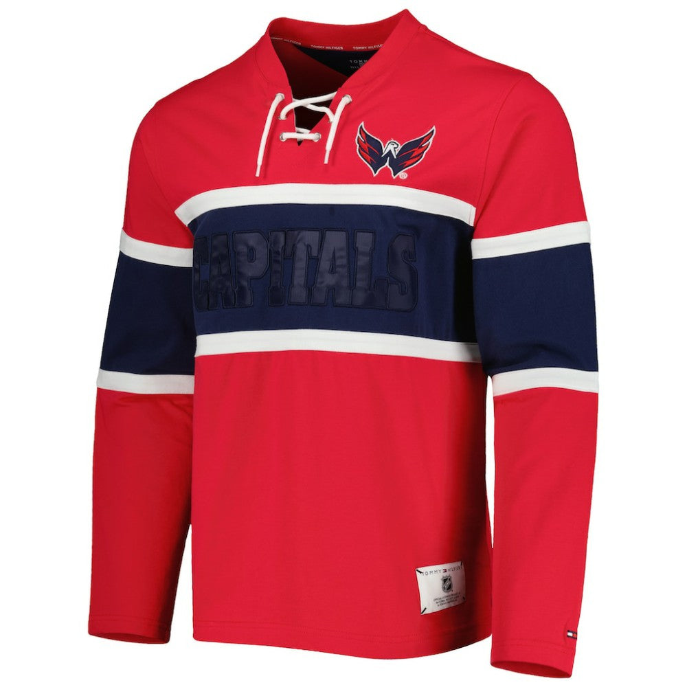 Washington Capitals Tommy Hilfiger Walter Lace-Up Long Sleeve Top -  NHL
