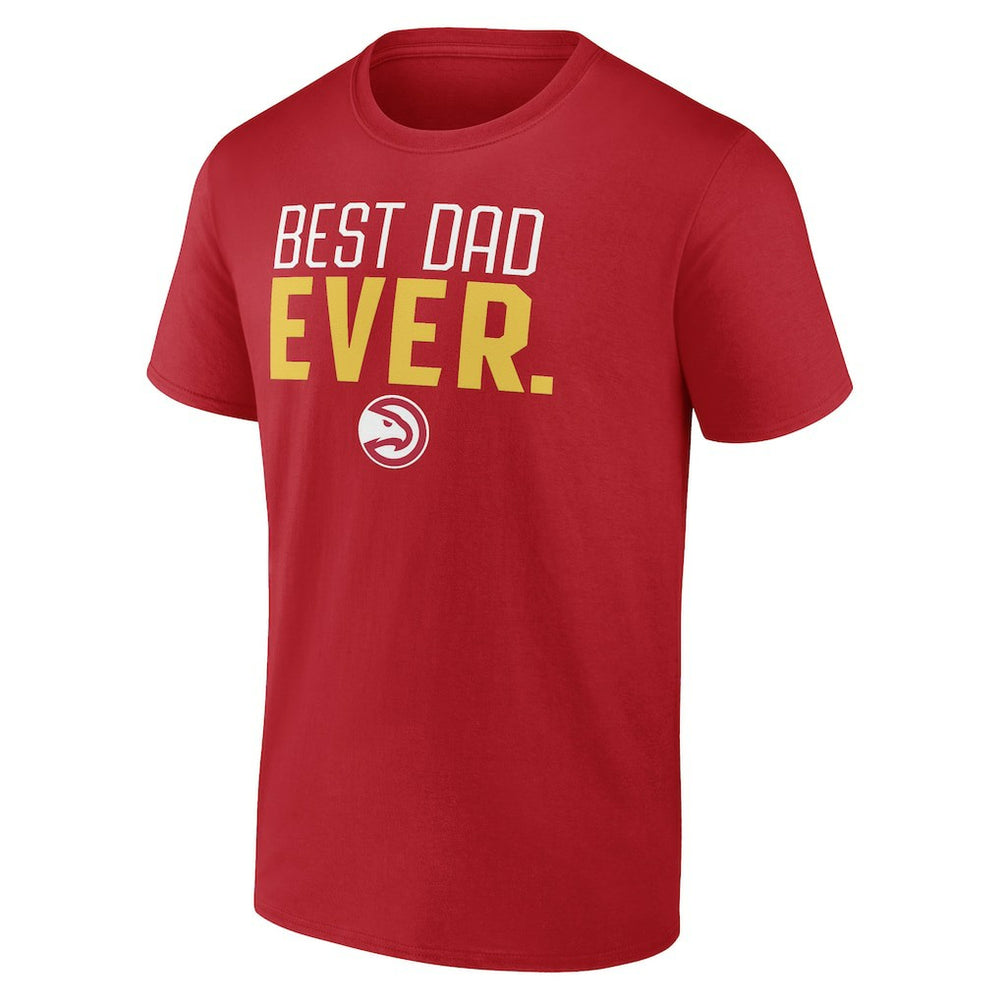 Red Atlanta Hawks Best Dad Ever Logo T-Shirt | NBA