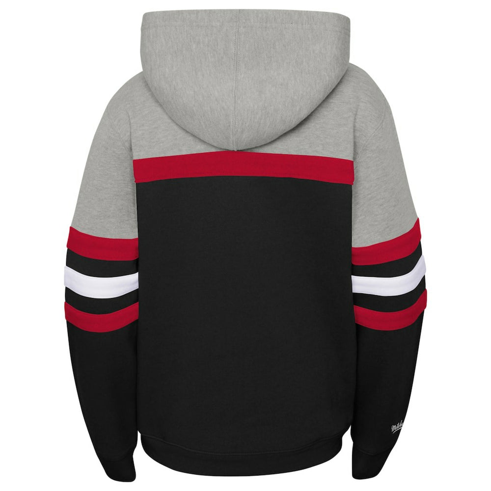 Black/Heather Gray Chicago Bulls Youth Hardwood Classics Head Coach Pullover Hoodie | NBA