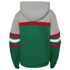 Green/Heather Gray Milwaukee Bucks Youth Hardwood Classics Head Coach Pullover Hoodie | NBA