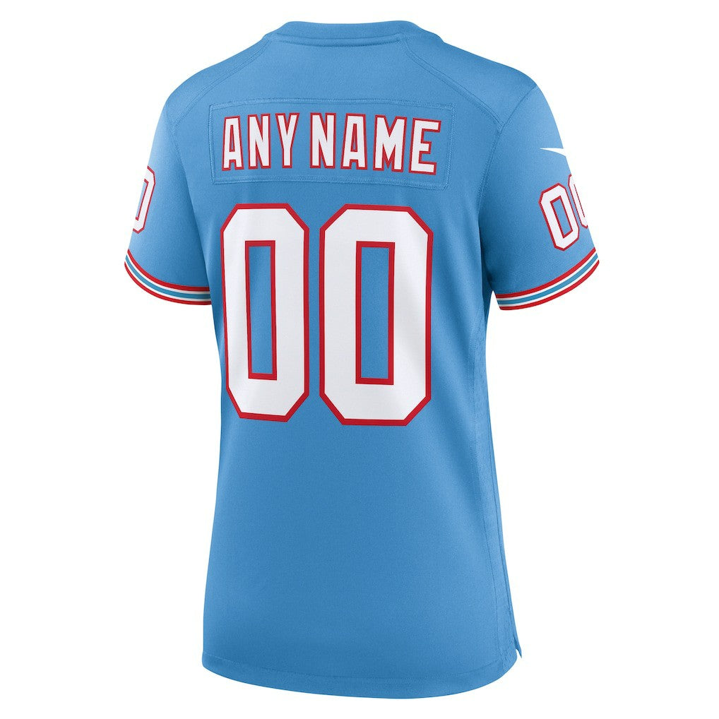 Tennessee Titans Women's Oilers Throwback Custom Game Jersey | NFL New