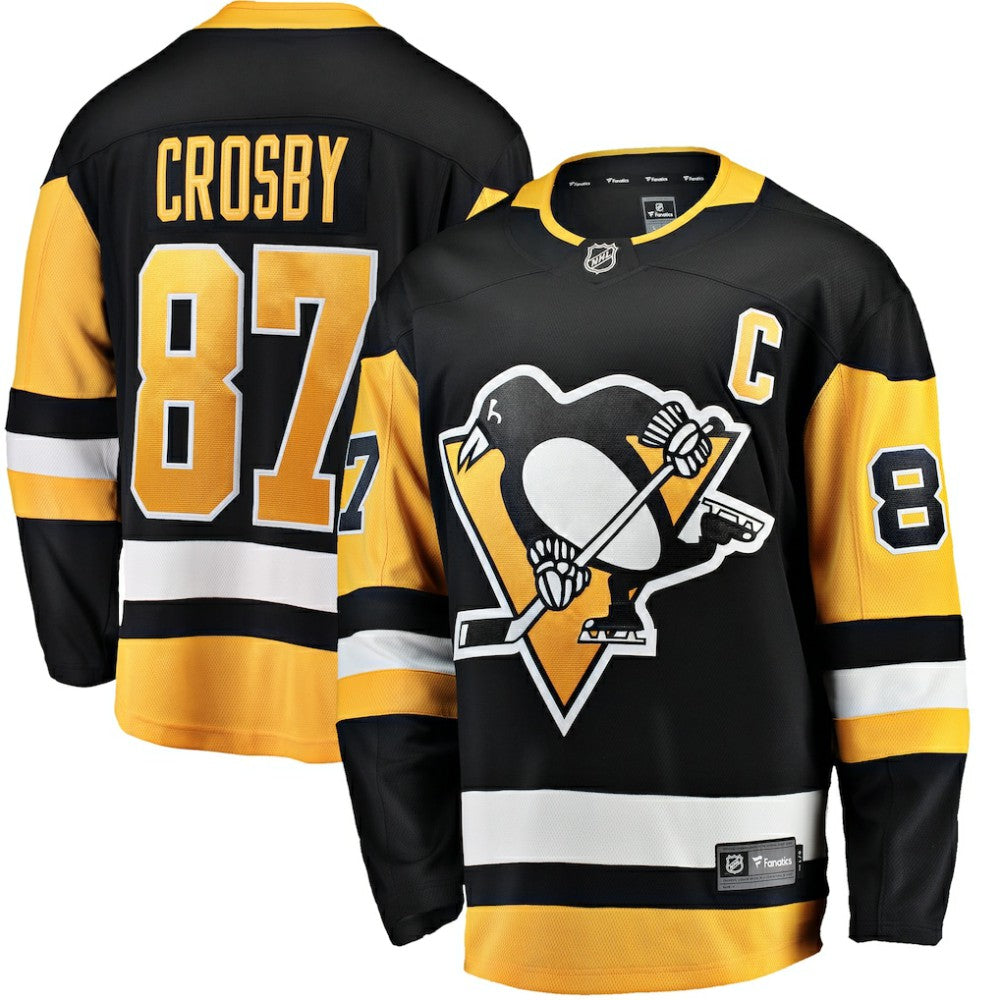 Sidney Crosby Pittsburgh Penguins Fanatics Captain Patch Home Breakaway Jersey -  NHL Jerseys