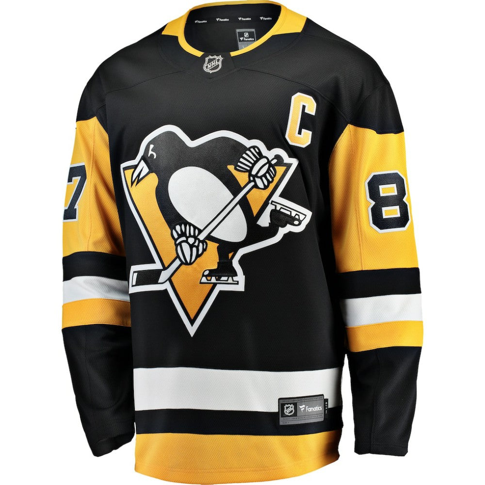 Sidney Crosby Pittsburgh Penguins Fanatics Captain Patch Home Breakaway Jersey -  NHL Jerseys