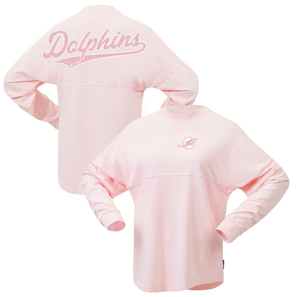 Miami Dolphins Women's Millennial Spirit Jersey T-Shirt | NFL Sale