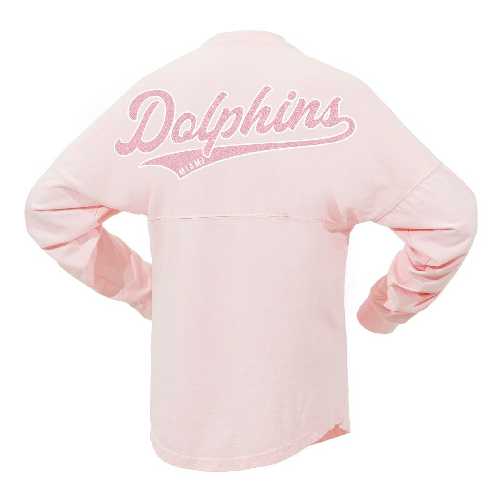 Miami Dolphins Women's Millennial Spirit Jersey T-Shirt | NFL Sale
