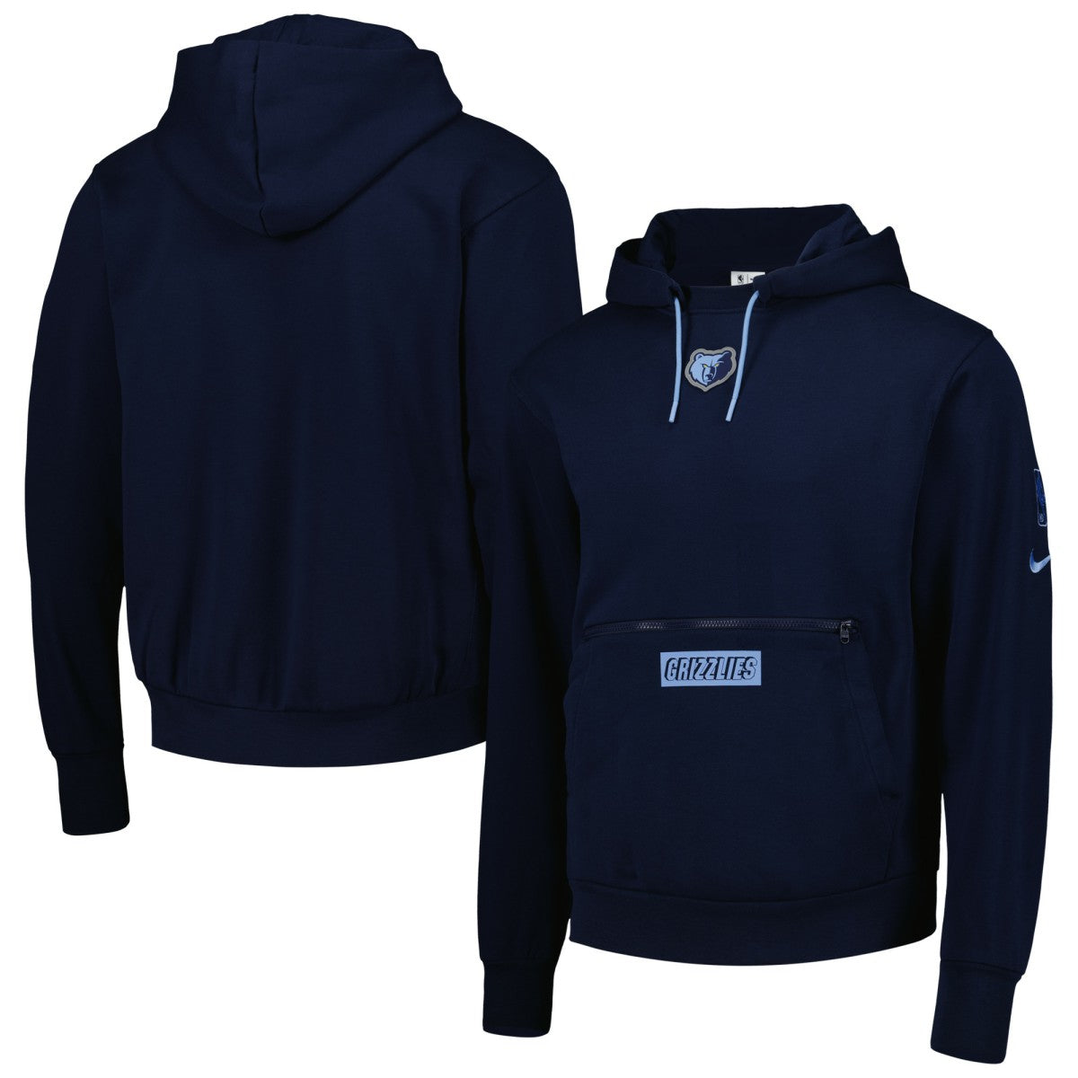 Navy Memphis Grizzlies Courtside Heavyweight Pullover Hoodie | NBA
