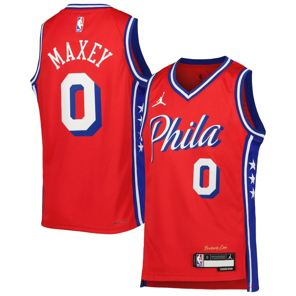 Red Tyrese Maxey Philadelphia 76ers Jordan Brand Youth Swingman Jersey | NBA