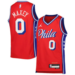 Red Tyrese Maxey Philadelphia 76ers Jordan Brand Youth Swingman Jersey | NBA