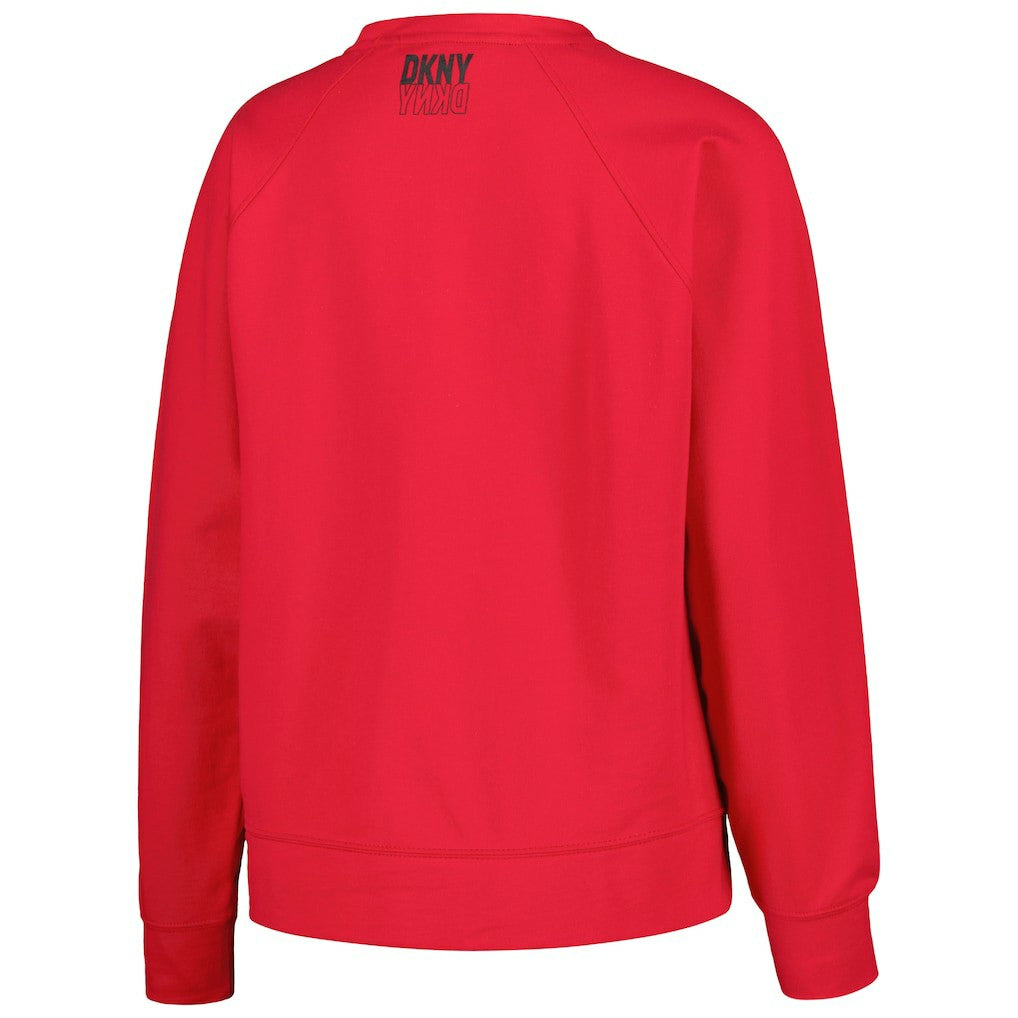 Red Chicago Bulls DKNY Sport Women's Regina Raglan Pullover Sweatshirt sale | NBA