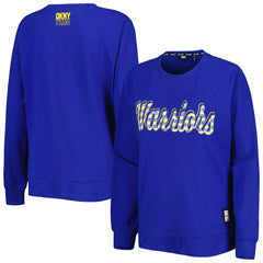 Royal Golden State Warriors DKNY Sport Women's Regina Raglan Pullover Sweatshirt sale | NBA