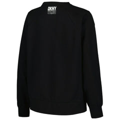 Black Brooklyn Nets DKNY Sport Women's Regina Raglan Pullover Sweatshirt | NBA