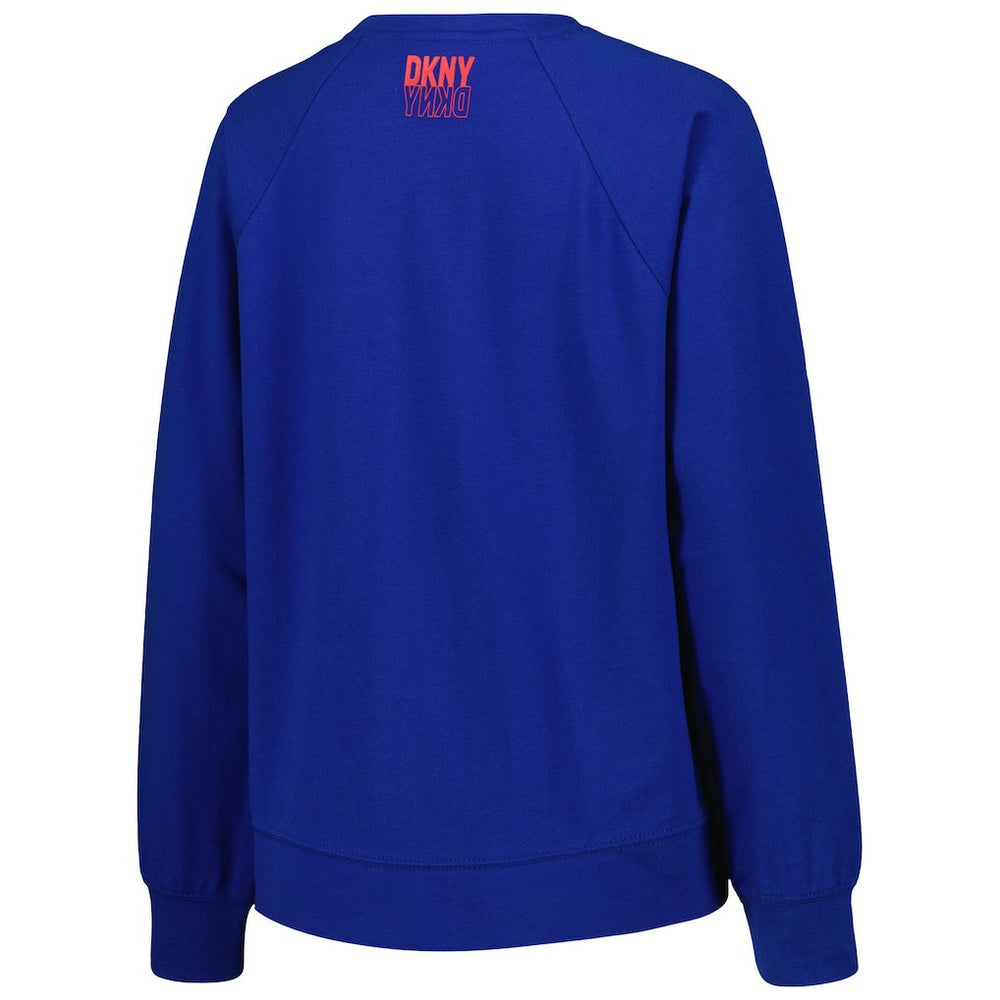 Royal Philadelphia 76ers DKNY Sport Women's Regina Raglan Pullover Sweatshirt | NBA