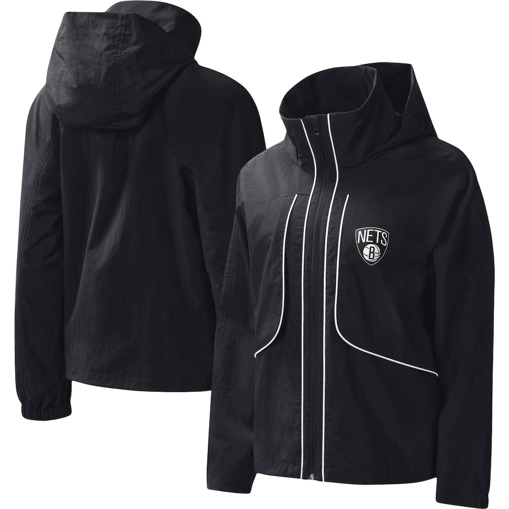 Black Brooklyn Nets G-III 4Her by Carl Banks Women's Last Shot Full-Zip Hoodie | NBA