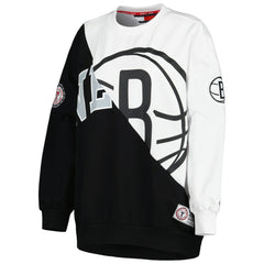 Black/White Brooklyn Nets Tommy Jeans Women's Ariel Pullover Sweatshirt | NBA