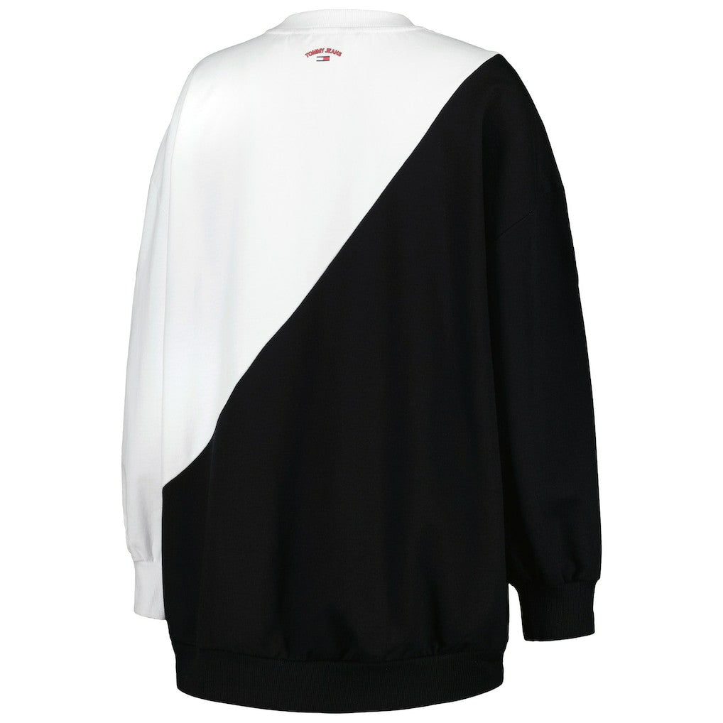 Black/White Brooklyn Nets Tommy Jeans Women's Ariel Pullover Sweatshirt | NBA