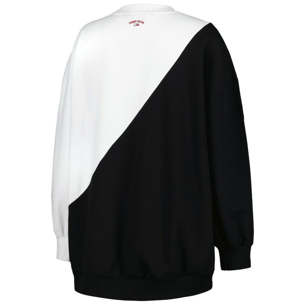 Black/White Brooklyn Nets Tommy Jeans Women's Ariel Pullover Sweatshirt | NBA