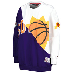 Purple/White Phoenix Suns Tommy Jeans Women's Ariel Pullover Sweatshirt | NBA