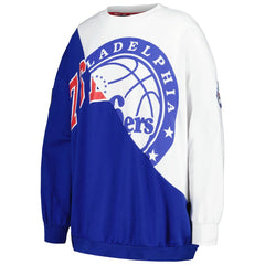 Royal/White Philadelphia 76ers Tommy Jeans Women's Ariel Pullover Sweatshirt | NBA