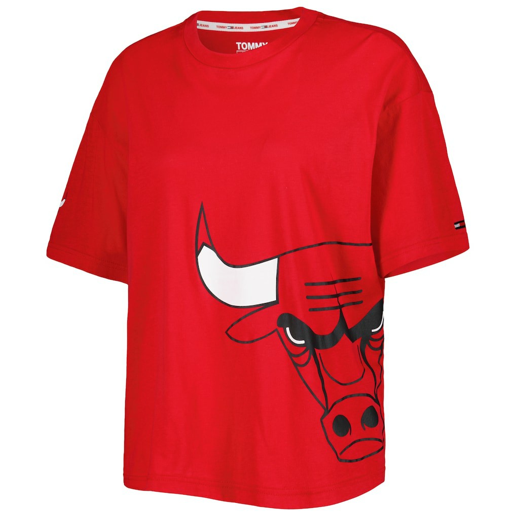 Red Chicago Bulls Tommy Jeans Women's Bianca T-Shirt sale | NBA