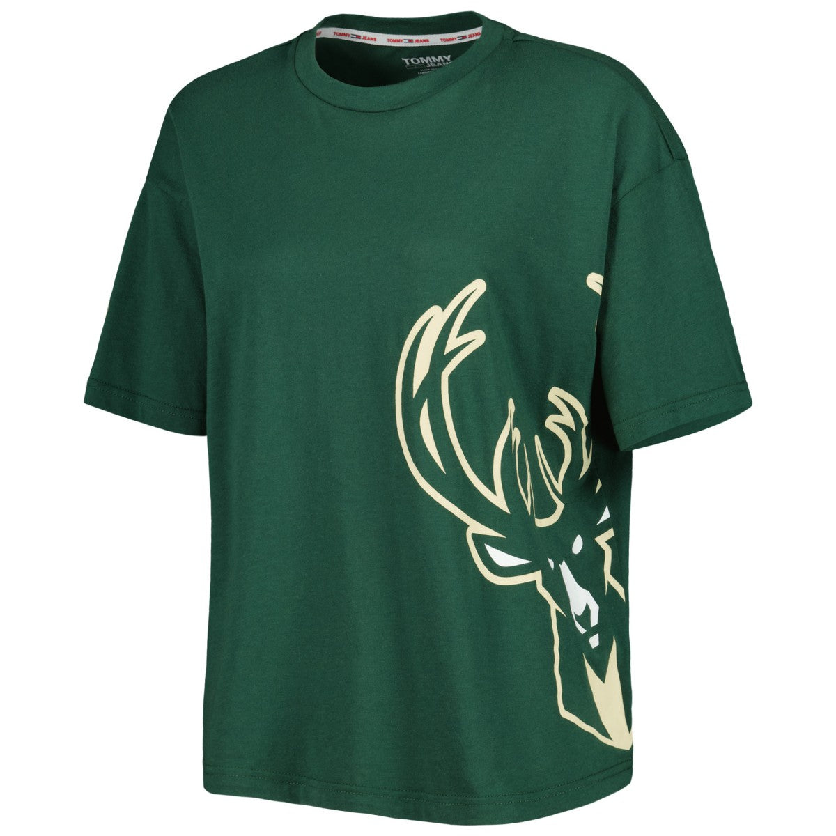 Hunter Green Milwaukee Bucks Tommy Jeans Women's Bianca T-Shirt | NBA
