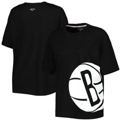 Black Brooklyn Nets Tommy Jeans Women's Bianca T-Shirt | NBA