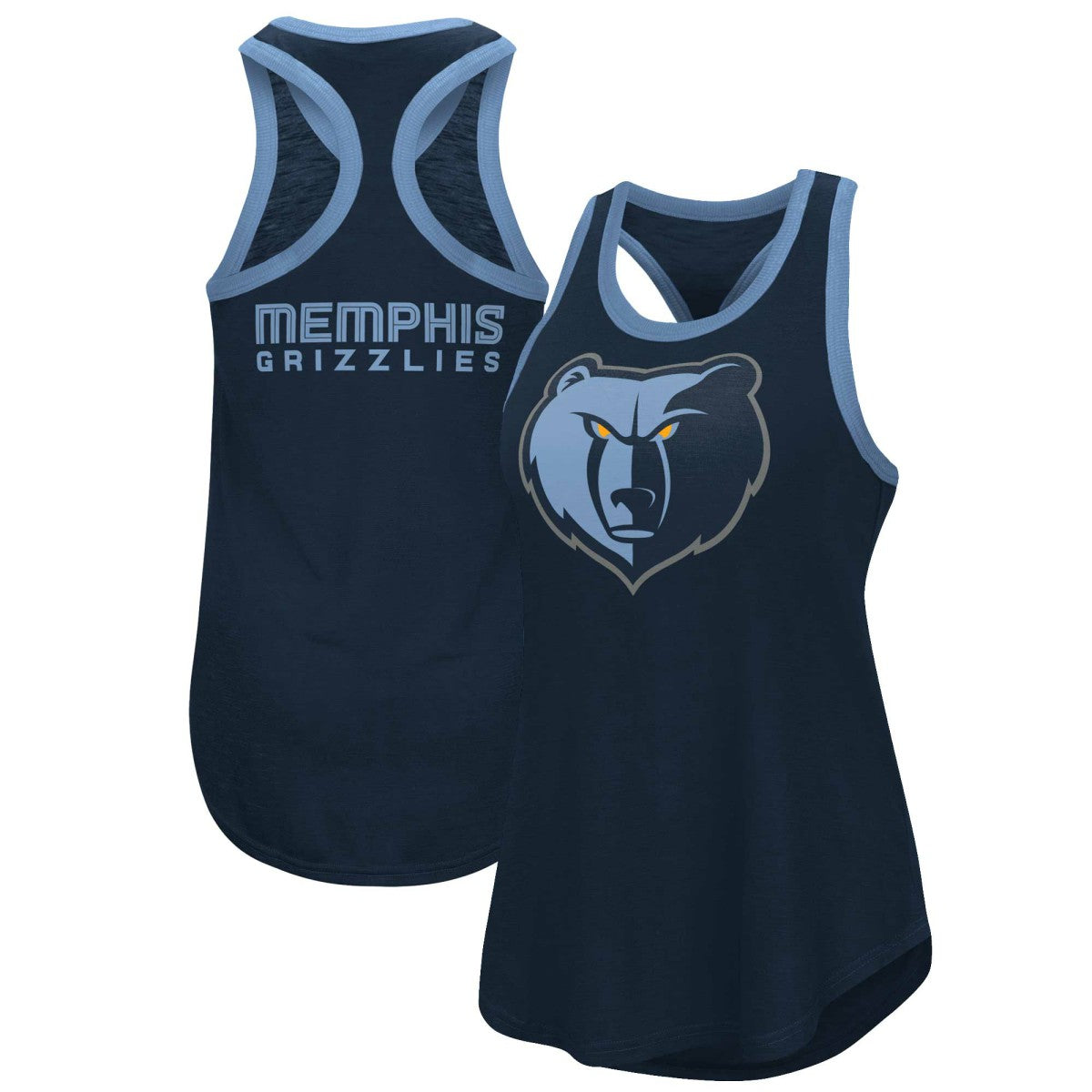 Navy Memphis Grizzlies G-III 4Her by Carl Banks Women's Showdown Scoop-Neck Racerback Tank Top | NBA