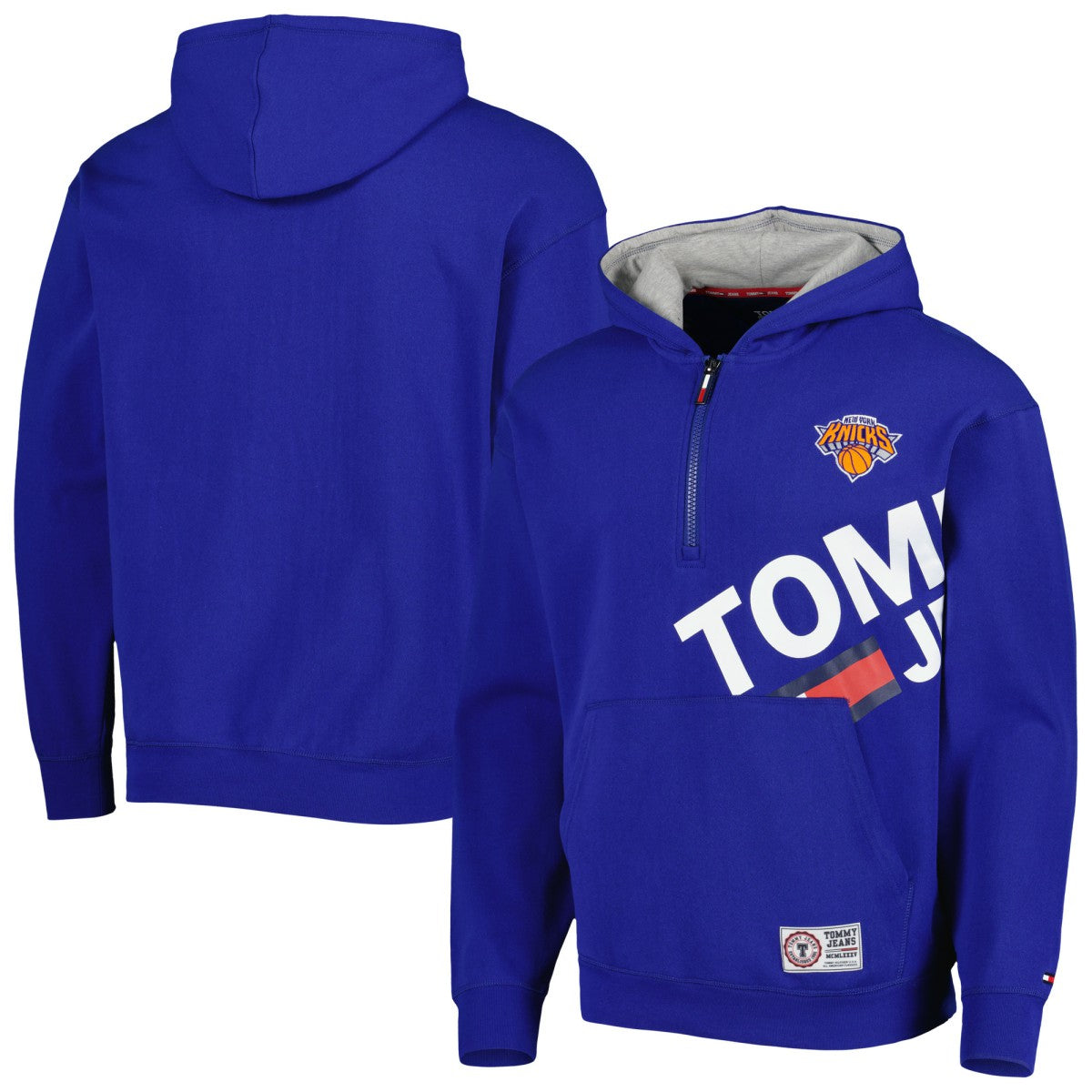 Blue New York Knicks Tommy Jeans Bernard Half-Zip Hoodie | NBA