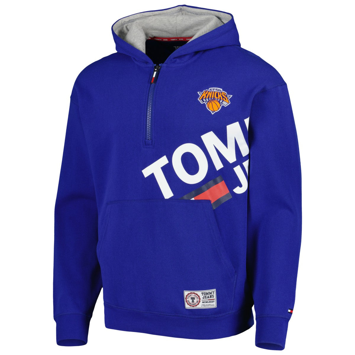 Blue New York Knicks Tommy Jeans Bernard Half-Zip Hoodie | NBA