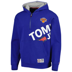 Blue New York Knicks Tommy Jeans Bernard Half-Zip Hoodie | NBA