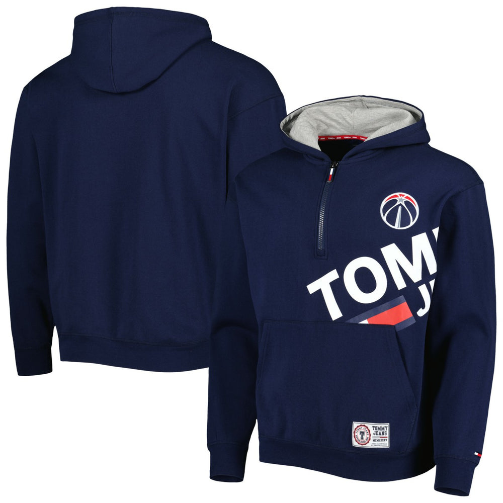 Navy Washington Wizards Tommy Jeans Bernard Half-Zip Hoodie | NBA
