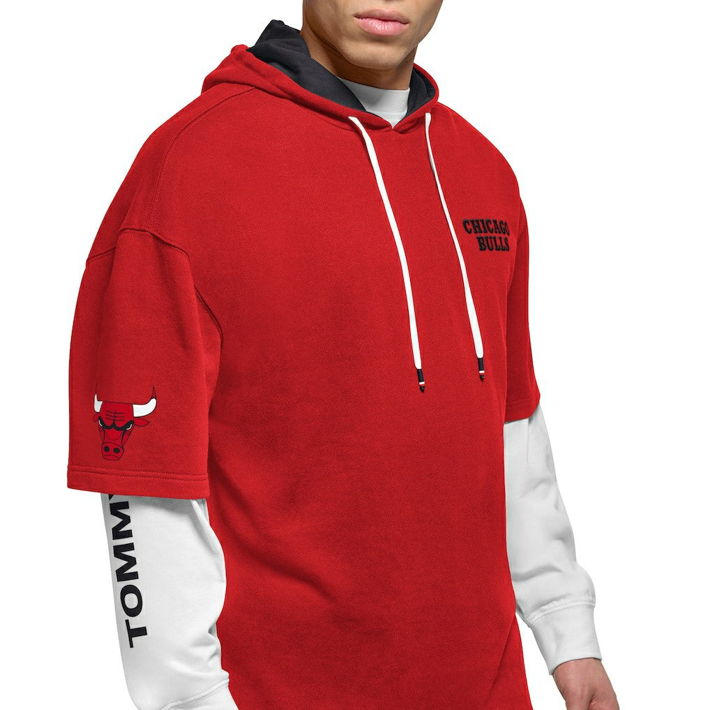 Red/White Chicago Bulls Tommy Jeans Matthew 2-In-1 T-Shirt & Hoodie Combo Set | NBA