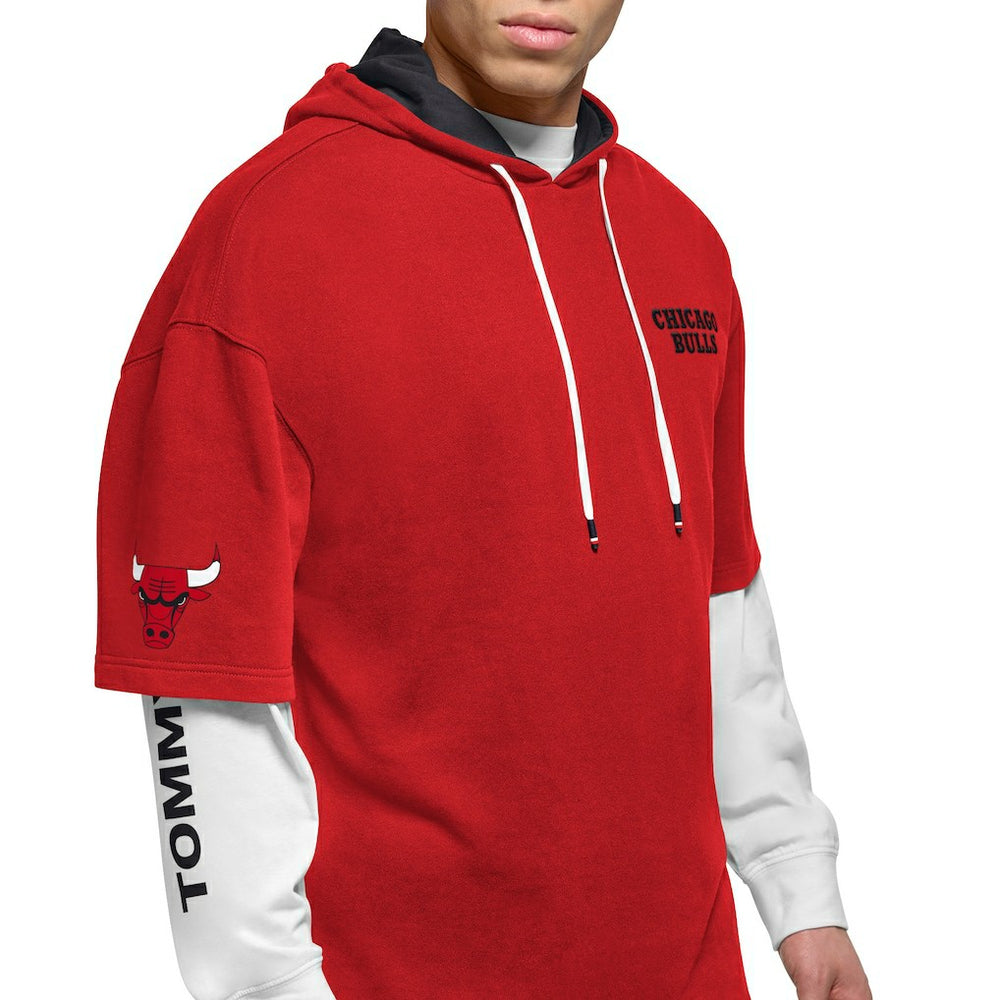 Red/White Chicago Bulls Tommy Jeans Matthew 2-In-1 T-Shirt & Hoodie Combo Set | NBA